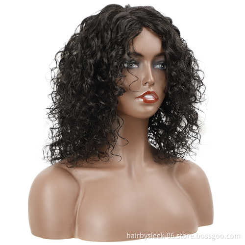 14 inches brown warm romantic heat resistant bob loose curl Kinky Curly Wig synthetic hair wigs short curly wave for black woman